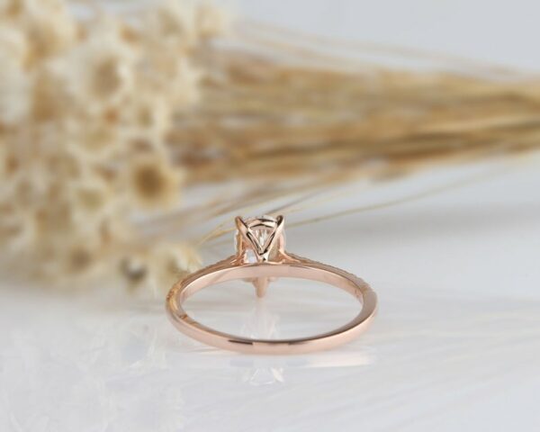 1.80 Ctw Mini Pear Shape Solitaire Diamond Engagement Ring 10k Rose Gold