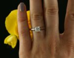 1.50 Ctw Princess VVS1 Diamond Solitaire Engagement Ring Proposal Ring 925 Silver
