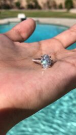 Huge 2.50 Ctw Oval Cut White Diamond Solitaire Engagement Ring Solid 14k Rose Gold