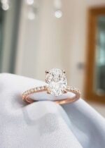 Huge 2.50 Ctw Oval Cut White Diamond Solitaire Engagement Ring Solid 14k Rose Gold