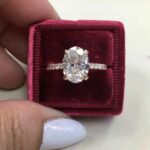 Huge 2.50 Ctw Oval Cut White Diamond Solitaire Engagement Ring Solid 14k Rose Gold