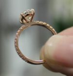 3.Carat Oval Cut White Diamond Solitaire Engagement Ring Solid 10k Rose Gold