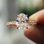 3.Carat Oval Cut White Diamond Solitaire Engagement Ring Solid 10k Rose Gold