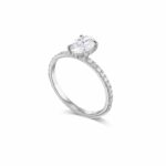 1.88 Ct Forever One Oval Cut Brilliant Diamond Proposal Ring Engagement Ring 925 Silver