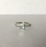 2.60 Ctw Radiant Cut Diamond Solitaire Engagement Ring Set 14k Gold Plated