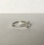 2.60 Ctw Radiant Cut Diamond Solitaire Engagement Ring Set 14k Gold Plated