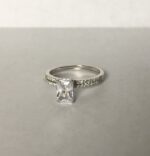 2.60 Ctw Radiant Cut Diamond Solitaire Engagement Ring Set 14k Gold Plated