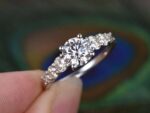 2.00Ctw Forever One Round Diamond Seven Stone Engagement Ring 925 Sterling Silver