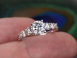2.00Ctw Forever One Round Diamond Seven Stone Engagement Ring 925 Sterling Silver