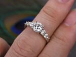 2.00Ctw Forever One Round Diamond Seven Stone Engagement Ring 925 Sterling Silver