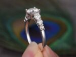 2.00Ctw Forever One Round Diamond Seven Stone Engagement Ring 925 Sterling Silver