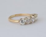 2.00 Carat Brilliant Cut Diamond 5 Stone Anniversary Wedding Ring 14k Yellow Gold Over