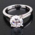2.50 CT Excellent Cut Round Diamond Solitaire Engagement Ring Solid 14k White Gold