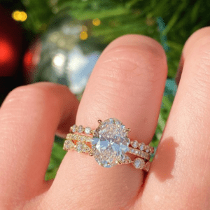 3.00 Ctw Oval Cut Diamond Luxury Engagement Ring Bridal Sets 14k Yellow Gold
