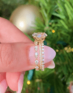3.00 Ctw Oval Cut Diamond Luxury Engagement Ring Bridal Sets 14k Yellow Gold