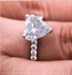 2.30 Ctw White Heart Shape Brilliant Diamond Solitaire Engagement Ring 14k White Gold