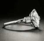 Art Deco 2.04 Carat Marquise Diamond Classic Engagement Ring 925 Sterling Silver