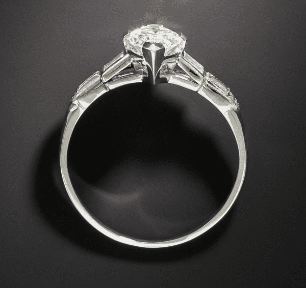 Art Deco 2.04 Carat Marquise Diamond Classic Engagement Ring 925 Sterling Silver