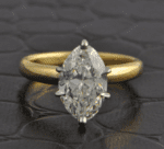 2.10 Carat Solitaire 6 Prong Marquise Cut Diamond Engagement Ring 14k Yellow Gold