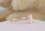 2.31 Ctw Emerald Cut Diamond Solitaire With Accents Engagement Ring 14k Rose Gold