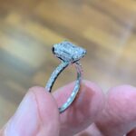 2.90 Ctw Radiant Cut White Diamond Solitaire Engagement Ring Real 14k White Gold