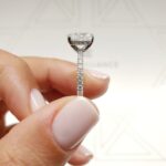 1.86 Ctw Oval Cut Brilliant Diamond Engagement Ring Promise Ring 925 Sterling Silver