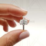 1.86 Ctw Oval Cut Brilliant Diamond Engagement Ring Promise Ring 925 Sterling Silver