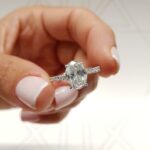 1.86 Ctw Oval Cut Brilliant Diamond Engagement Ring Promise Ring 925 Sterling Silver
