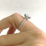 1.86 Ctw Oval Cut Brilliant Diamond Engagement Ring Promise Ring 925 Sterling Silver
