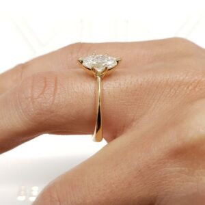 1.50 Carat Marquise Cut Diamond 6 Prong Set Solitaire Engagement Ring 14k Yellow Gold Over