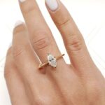 1.50 Carat Marquise Cut Diamond 6 Prong Set Solitaire Engagement Ring 14k Yellow Gold Over
