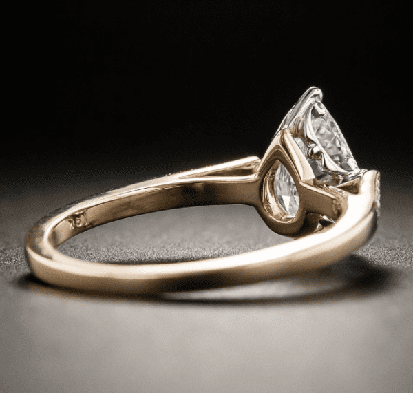 2.33 Ctw Pear Shape Diamond Solitaire Classic Engagement Ring Solid 14K Rose Gold