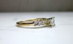 1.85 Ctw Solitaire 7-Stone Princess Diamond Engagement Ring 14K Yellow Gold Plated