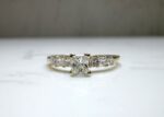 1.85 Ctw Solitaire 7-Stone Princess Diamond Engagement Ring 14K Yellow Gold Plated