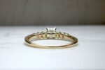 1.85 Ctw Solitaire 7-Stone Princess Diamond Engagement Ring 14K Yellow Gold Plated