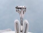 2.43 Ctw Heart Shape Diamond Triple Shank Engagement Ring Solid 10K White Gold