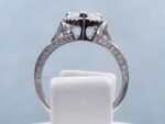 2.43 Ctw Heart Shape Diamond Triple Shank Engagement Ring Solid 10K White Gold