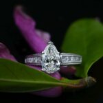 2.34 Ctw White Pear Cut Diamond Princess Channel Set With Accents Engagement Ring 925 S Silver