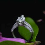 2.34 Ctw White Pear Cut Diamond Princess Channel Set With Accents Engagement Ring 925 S Silver