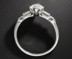 Vintage 2.35 Ctw Marquise Diamond V-Prong Solitaire Engagement Ring 14K Gold Plated