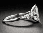 Vintage 2.35 Ctw Marquise Diamond V-Prong Solitaire Engagement Ring 14K Gold Plated