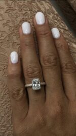 2.75 Ctw Radiant Cut Diamond With 3-Row Accents Engagement Ring Solid 10K Yellow Gold