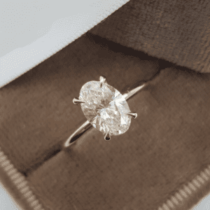 2.30 Ctw Solitaire Oval Diamond Hidden Halo Engagement Promise Ring Solid 10K Rose Gold