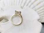 2.50 Ctw Radiant White Diamond Bezel Engagement Promise Ring Solid 14K Yellow Gold plated