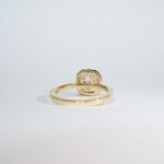 2.34 Ctw Unique Cushion Cut Brilliant Diamond Halo Engagement Ring 14k Yellow Gold Plated