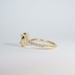 2.34 Ctw Unique Cushion Cut Brilliant Diamond Halo Engagement Ring 14k Yellow Gold Plated