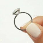 2.50 Ctw Cushion White Diamond With Halo Engagement Ring 14k White Gold