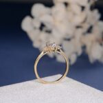 2.48Ctw Oval Cut & Round Cut Brilliant Diamond 3 Stone Engagement Ring 14k Rose Gold Over