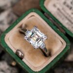 3.00 CT Solitaire Asscher Cut Diamond Engagement Ring Real 925 Sterling Silver