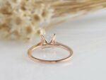 2.50 Ctw Cushion Cut Diamond Solitaire Engagement Ring Real 10k Rose Gold